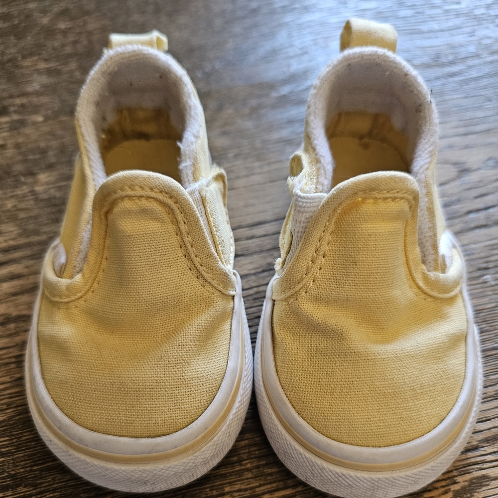 Yellow Toddler Slip on Vans